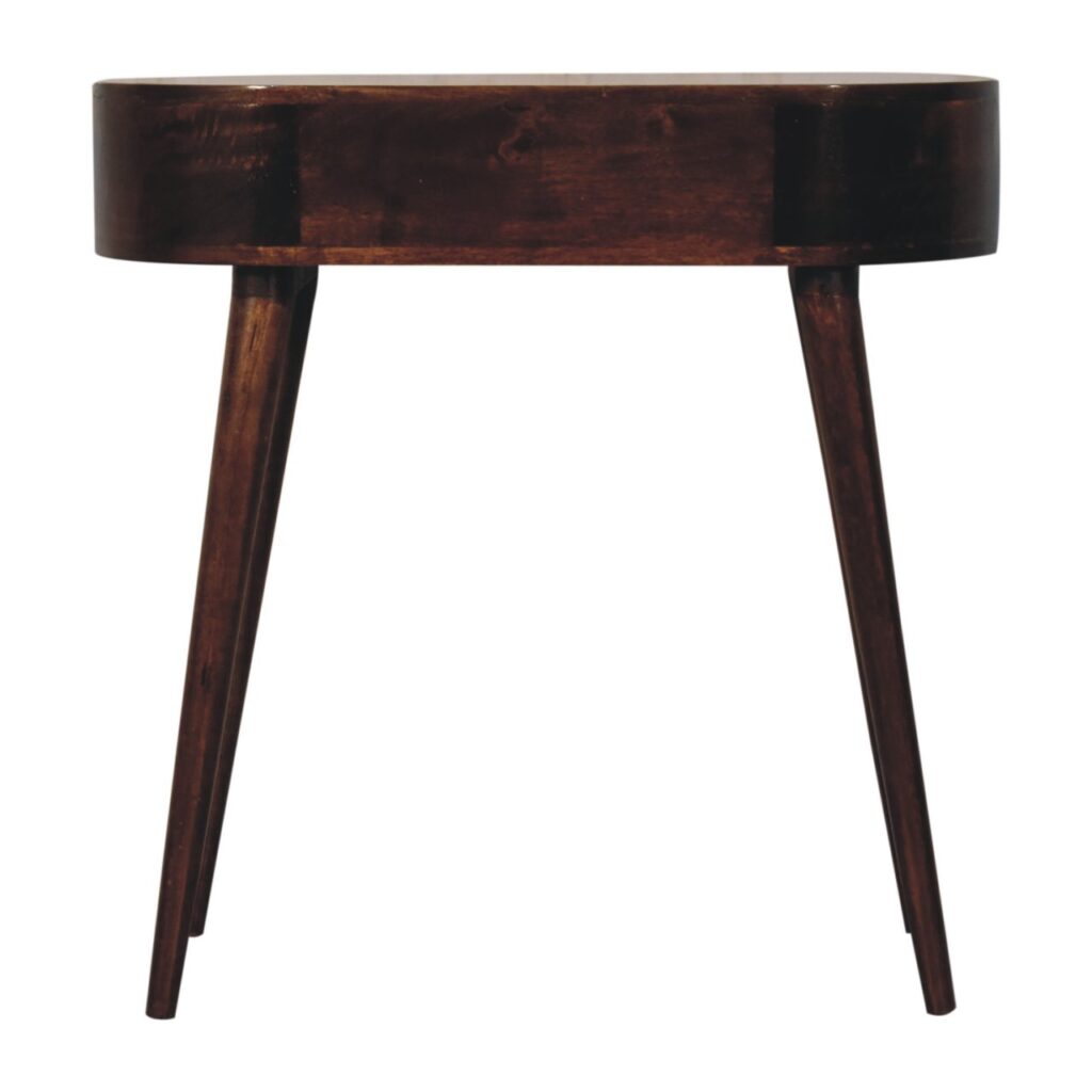 Honey Caramel Rounded Small Console Table - Image 9