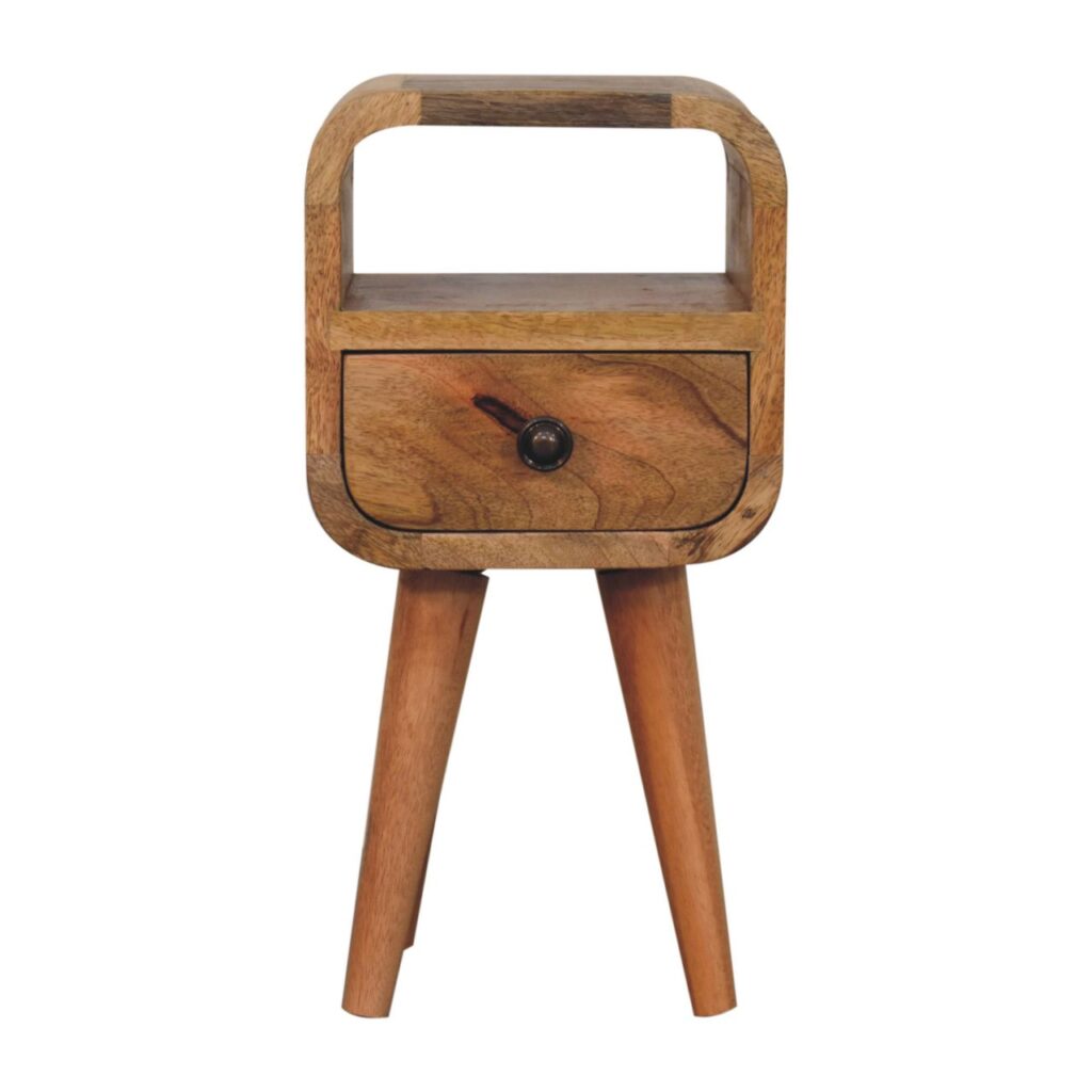 Extra Mini Oakish Curve Open Slot Bedside - Image 2