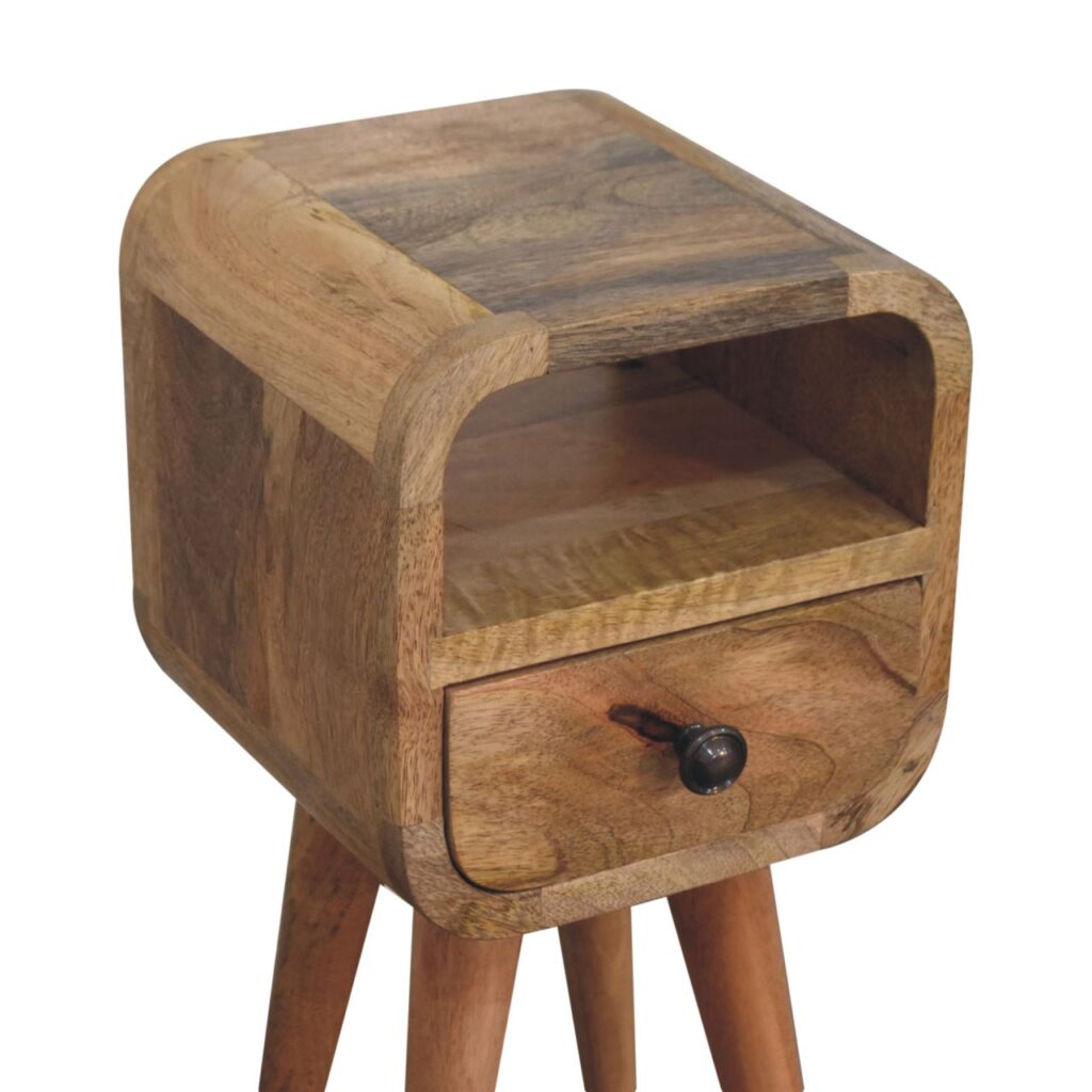 Extra Mini Oakish Curve Open Slot Bedside - Image 6