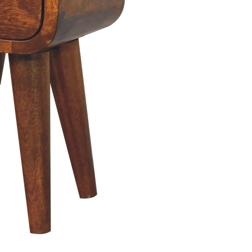 Extra Mini Curved Chestnut Bedside - Image 8