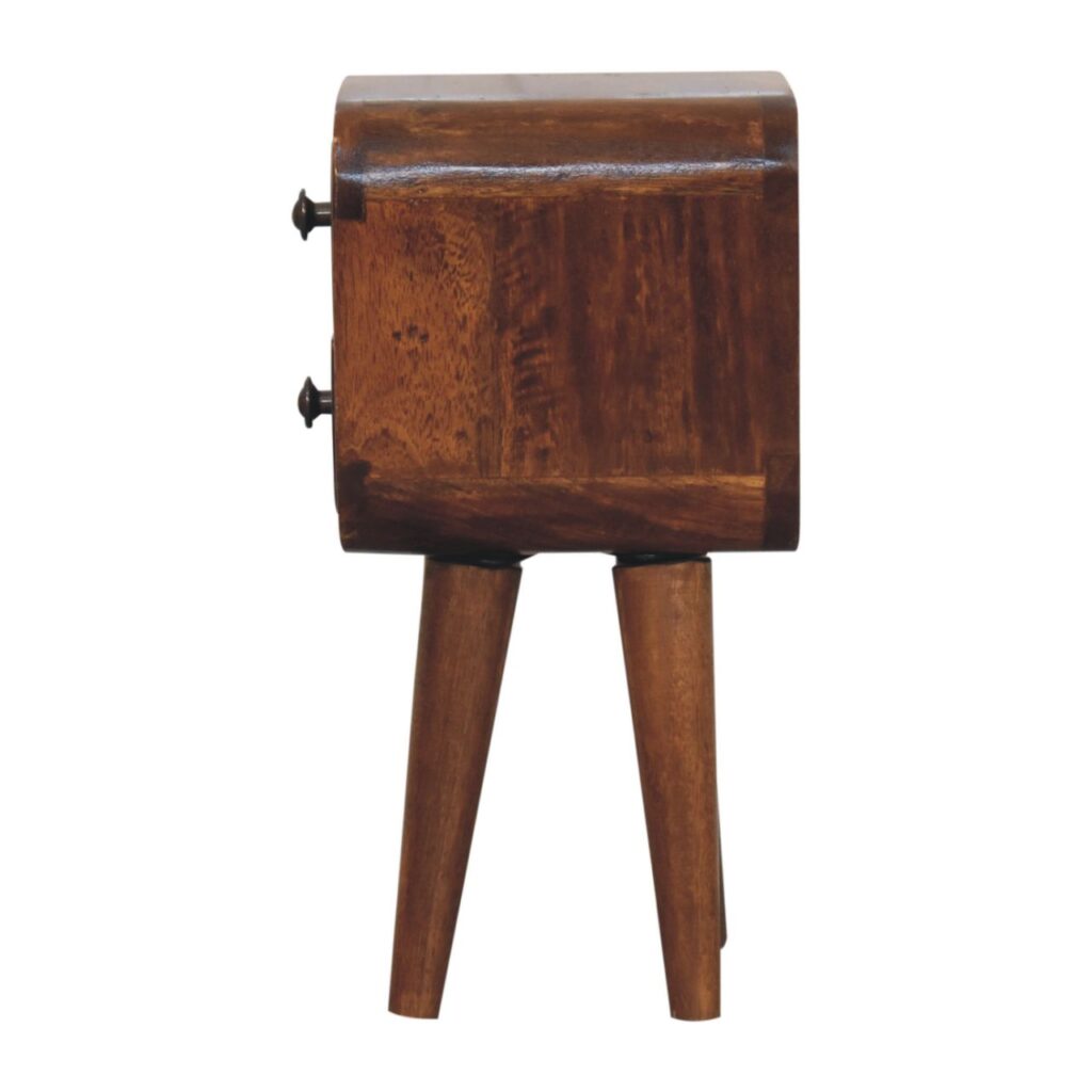 Extra Mini Curved Chestnut Bedside - Image 9