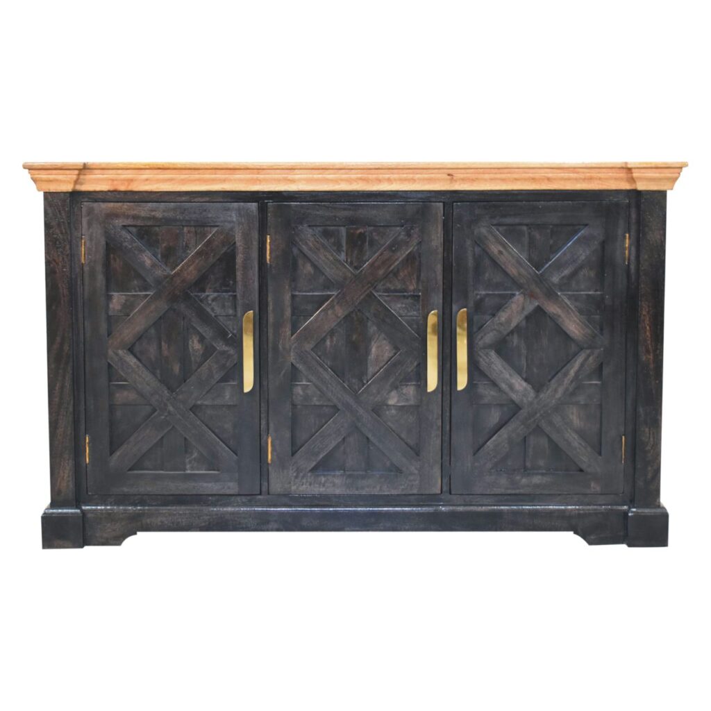 Regal Ash Black Rustic Sideboard - Image 2