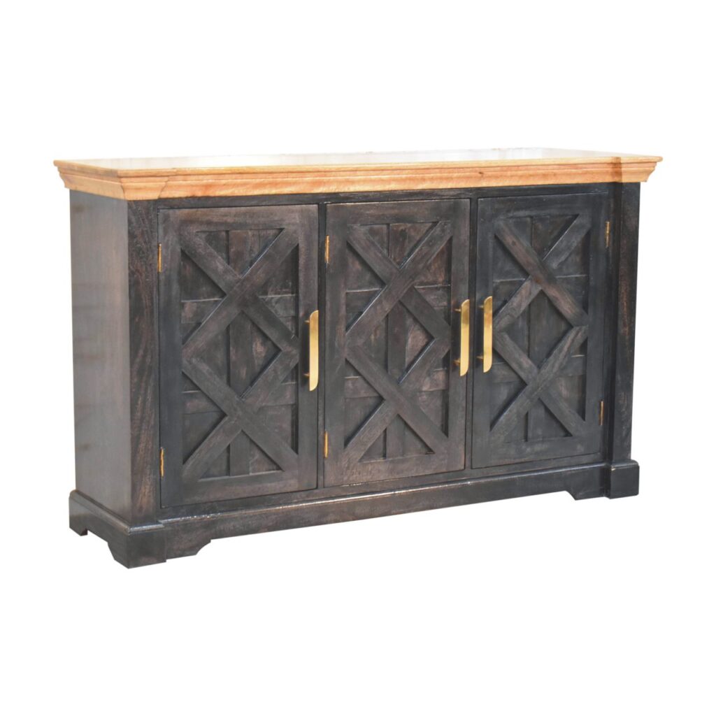 Regal Ash Black Rustic Sideboard - Image 4