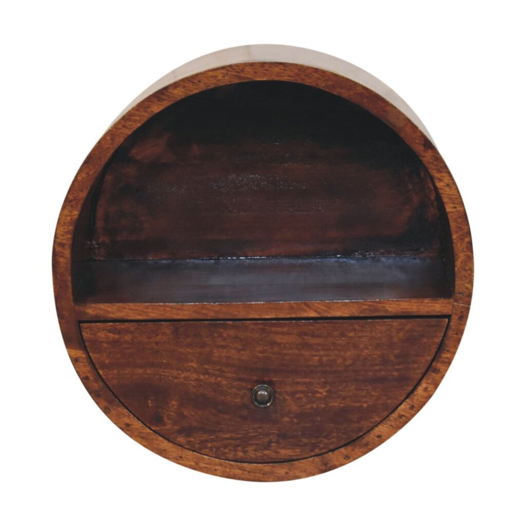 Floating Circle Chestnut Bedside - Image 2