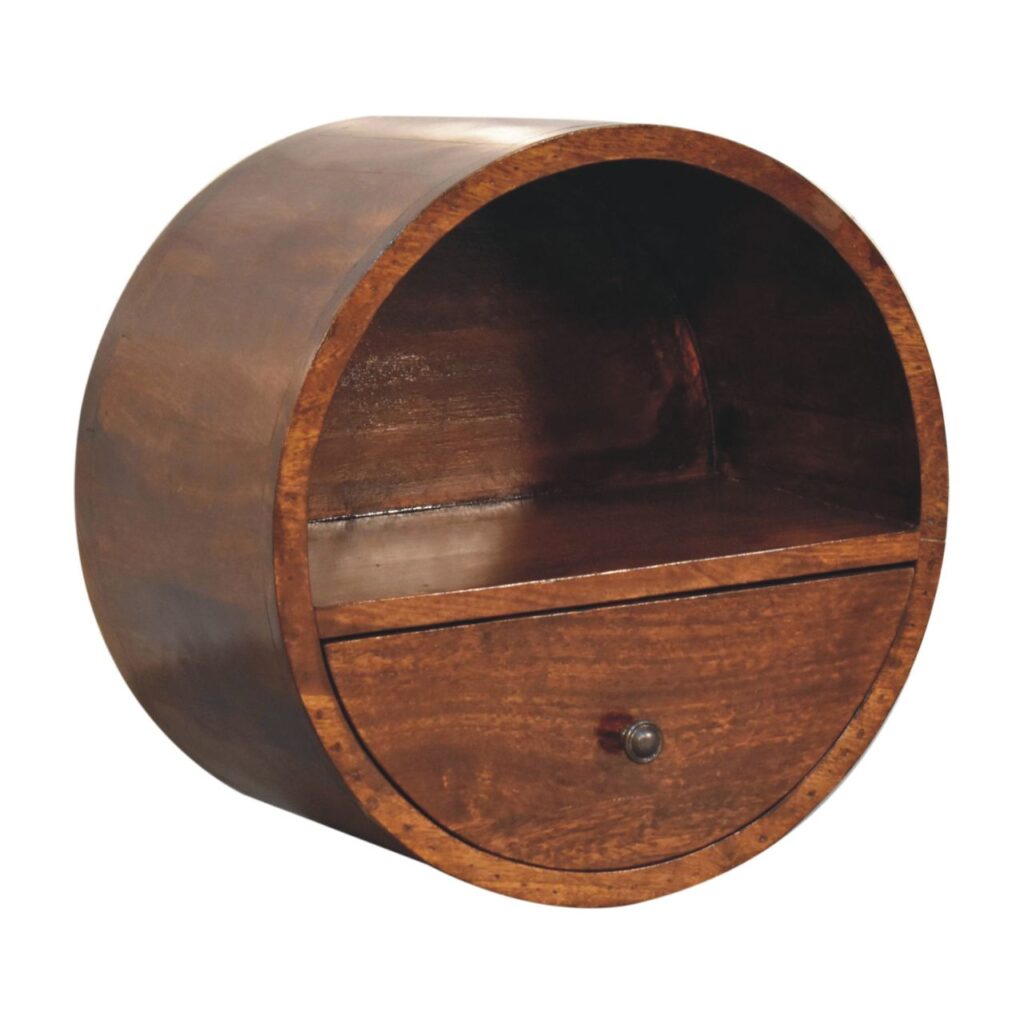 Floating Circle Chestnut Bedside - Image 4