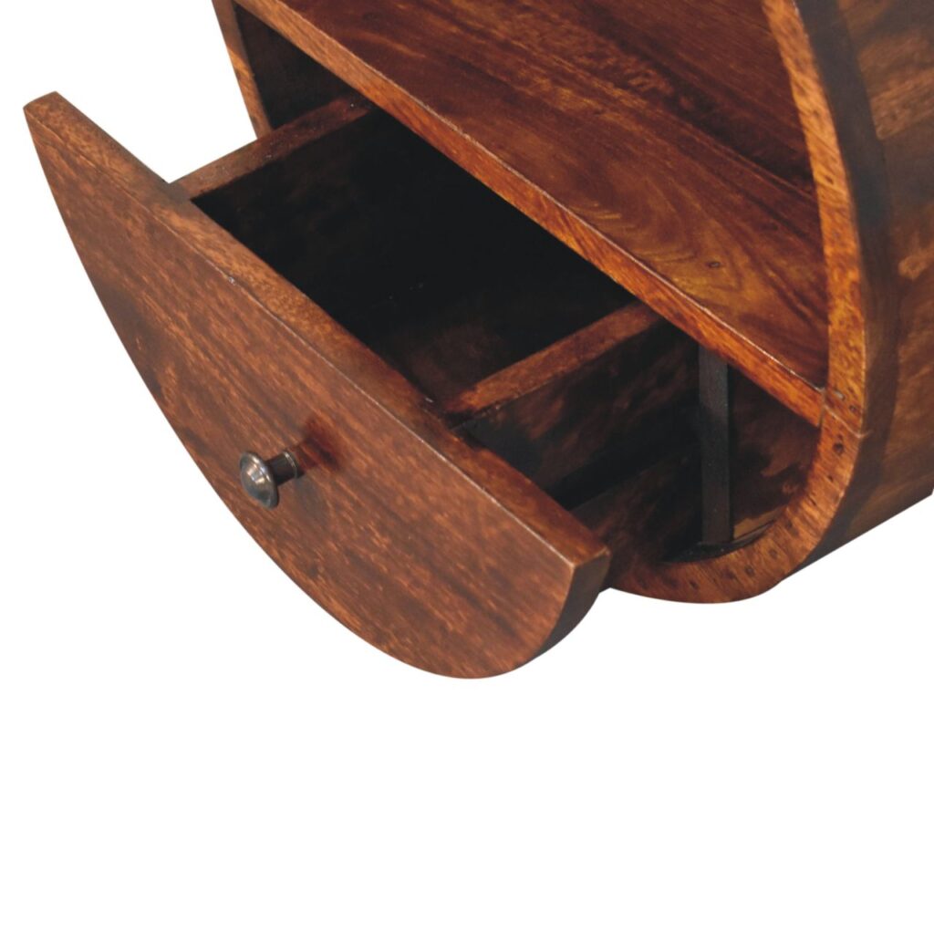 Floating Circle Chestnut Bedside - Image 7