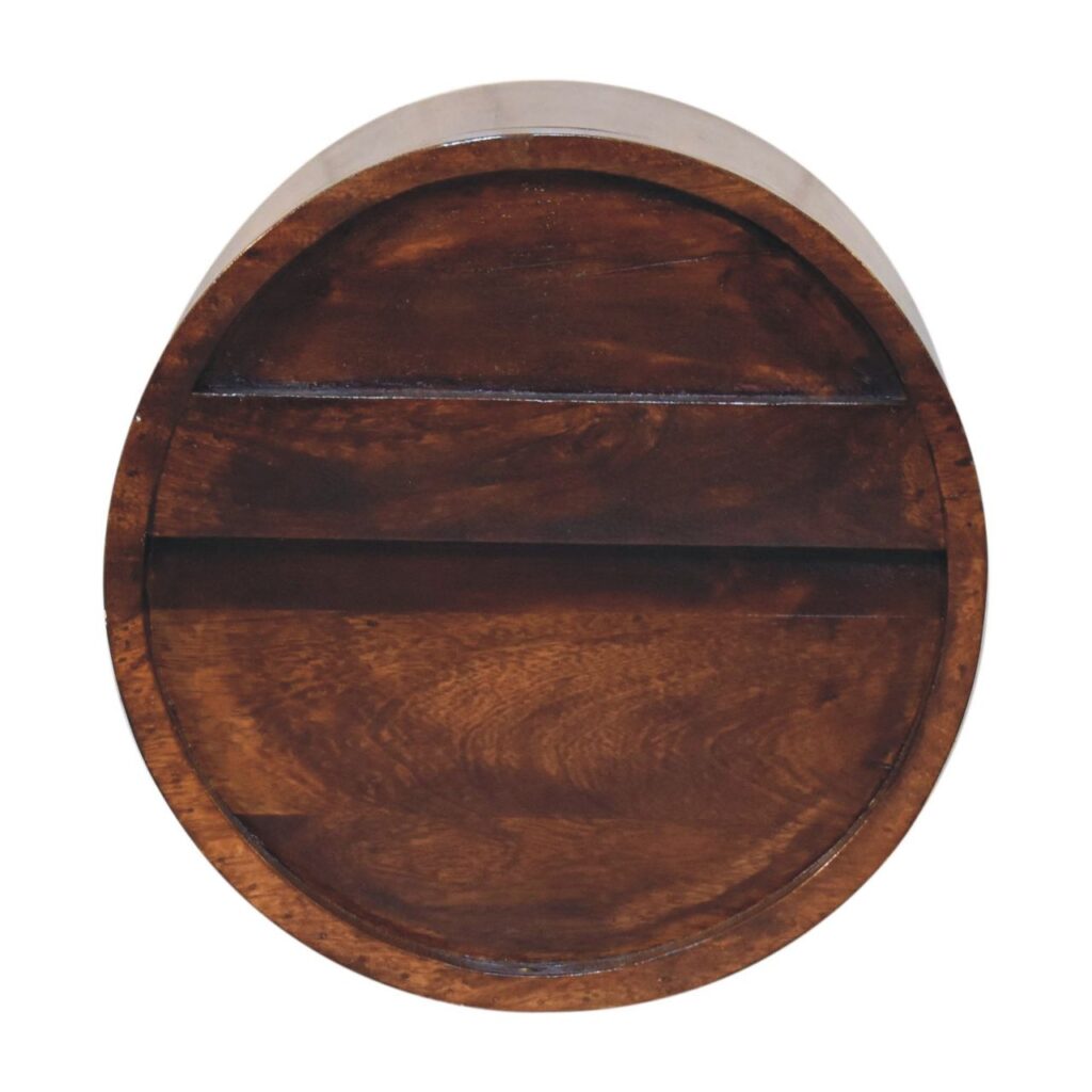 Floating Circle Chestnut Bedside - Image 9